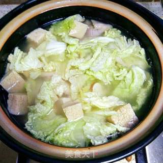 白菜炖冻豆腐#秋季滋阴润肺#的做法步骤:4