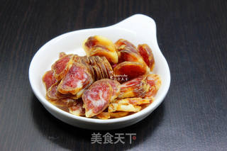 腊味黑白米蒸饭的做法步骤:3