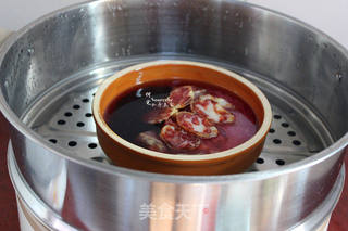 腊味黑白米蒸饭的做法步骤:6