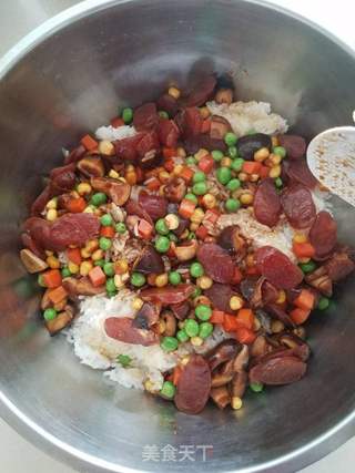 荷叶饭的做法步骤:6