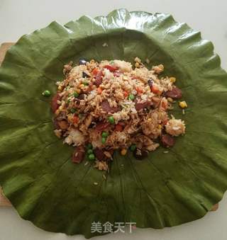 荷叶饭的做法步骤:8