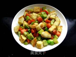 五彩馒头丁的做法步骤:14
