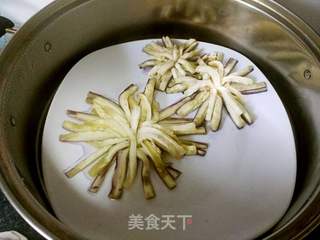 菊花茄子的做法步骤:4