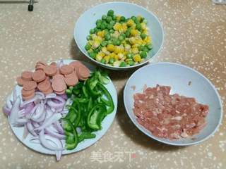 鸡肉什锦披萨的做法步骤:3