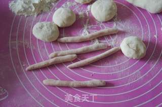 汤面素馅水煎包的做法步骤:5
