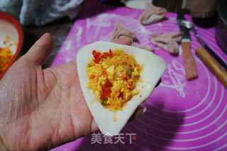 汤面素馅水煎包的做法步骤:8