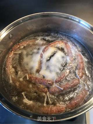 自制黑胡椒风味脆皮肠的做法步骤:27