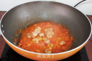 鲜虾茄汁意面的做法步骤:6
