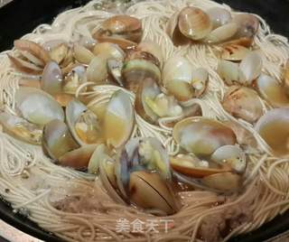 蛤蜊面的做法步骤:7