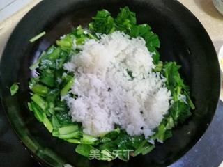 鸡蛋青菜炒饭的做法步骤：6