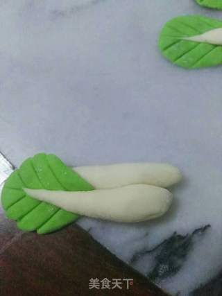 仿真白菜馒头-花样面食的做法步骤:5