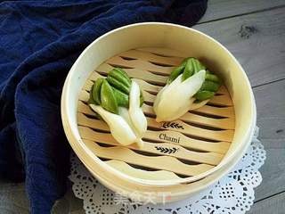 仿真白菜馒头-花样面食的做法步骤:8
