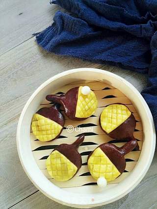 乒乓球拍馒头的做法步骤:7