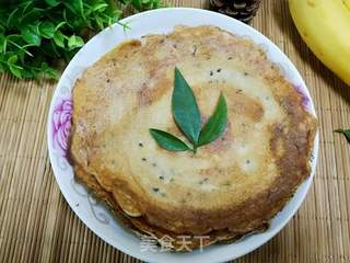 香蕉红枣酸奶煎饼的做法步骤:13