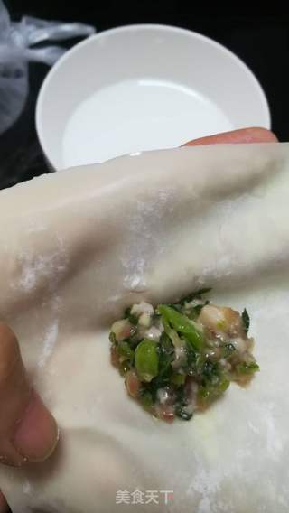 教你包芥菜虾米猪肉馄饨的做法步骤:8