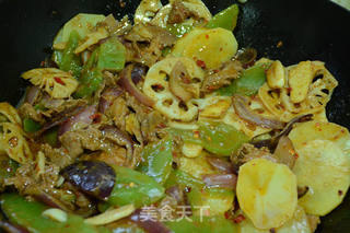 麻辣牛肉香锅的做法步骤:7