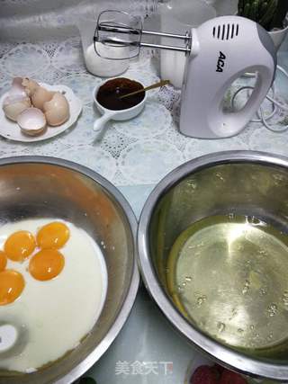 斑马纹戚风蛋糕的做法步骤:5