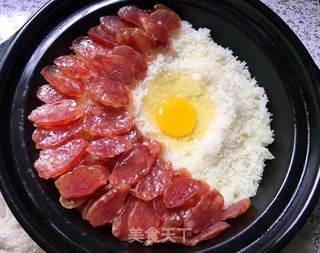 小青de美食----腊味煲仔饭的做法步骤:3
