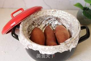 黑乐砂锅烤红薯的做法步骤:7