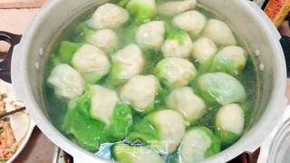 翡翠白菜饺子的做法步骤:14
