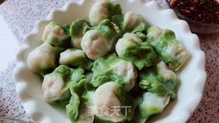 翡翠白菜饺子的做法步骤:15