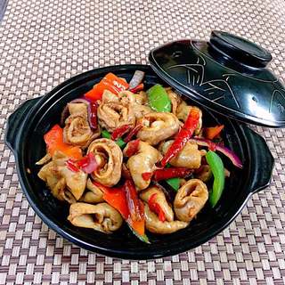 “炖菜”干锅肥肠煲的做法步骤:11