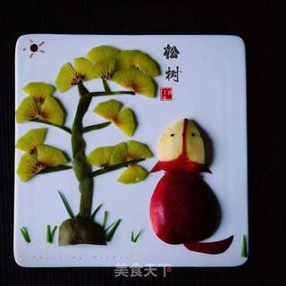 水果拼盘松树的做法步骤:8