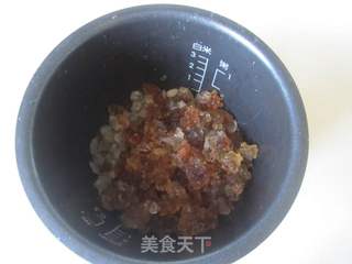 桃胶雪莲米水果羹的做法步骤：3