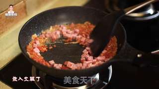 韩式辣白菜炒饭的做法步骤:11