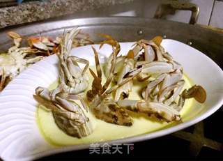 #快手懒人餐#螃蟹蒸蛋羹的做法步骤:4