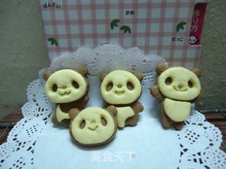 立体熊猫饼干的做法步骤:12