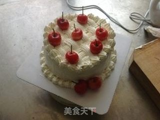 樱桃花篮生日蛋糕的做法步骤:14