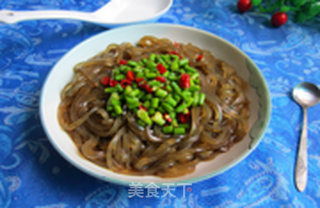 蒜苔丁配卤粉的做法步骤：8