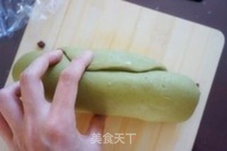 抹茶蜜豆乡村面包的做法步骤:10