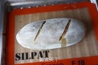 抹茶蜜豆乡村面包的做法步骤:17
