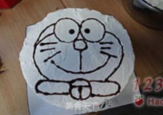 大小朋友都会喜欢的蛋糕——机器猫蛋糕的做法步骤:17