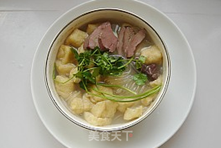 鸭血粉丝汤的做法步骤:7