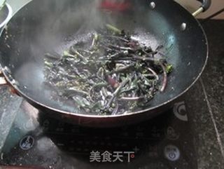 清炒红苔菜的做法步骤：4