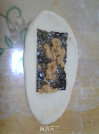 紫菜肉松包的做法步骤:4