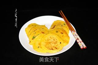 快手早餐,葱香玉米面饼的做法步骤:5