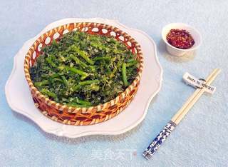 #快手懒人餐#粉蒸茼蒿的做法步骤:11