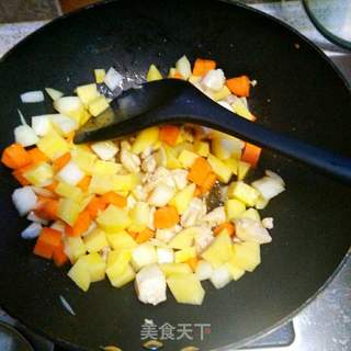 咖喱鸡腿盖饭的做法步骤:4