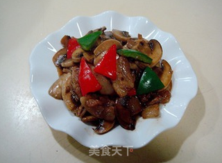 家常菜“肉片炒鲜蘑”的做法步骤:11