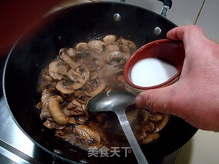 家常菜“肉片炒鲜蘑”的做法步骤:9