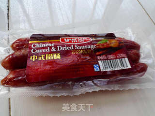 鲜笋炒腊肠的做法步骤:5