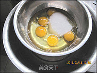 八寸海绵蛋糕的做法步骤:2