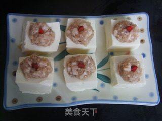鲜虾酿豆腐的做法步骤:6