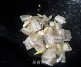 菜薹炒咸肉的做法步骤:6