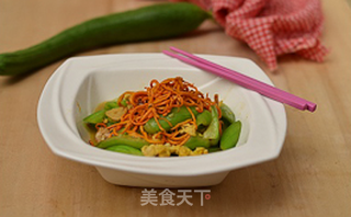 虫草花炒丝瓜的做法步骤:7