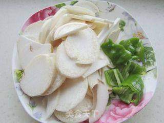 杏鲍菇炒烤肉的做法步骤:2